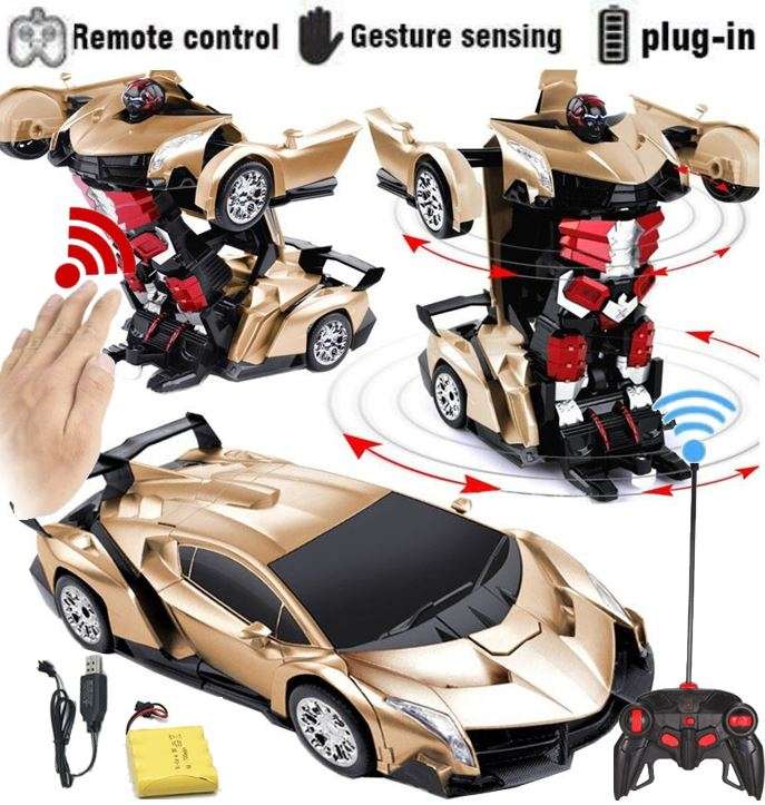 2.4Ghz Gesture Sensing Remote Control TRANSFORMER Robot Car, Xenon Style Lights & Engine Sounds