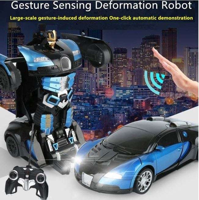 2.4Ghz Gesture Sensing Remote Control TRANSFORMER Robot Car, Xenon Style Lights & Engine Sounds