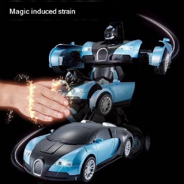 2.4Ghz Gesture Sensing Remote Control TRANSFORMER Robot Car, Xenon Style Lights & Engine Sounds