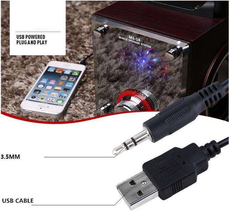 Bluetooth Multimedia Sub-woofer Speaker With USB / SD / AUX / FM Radio - LED Shining Glass Display