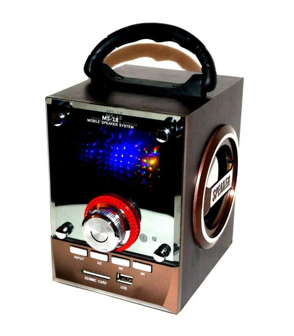 Bluetooth Multimedia Sub-woofer Speaker With USB / SD / AUX / FM Radio - LED Shining Glass Display