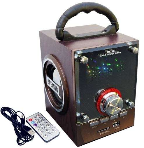 Bluetooth Multimedia Sub-woofer Speaker With USB / SD / AUX / FM Radio - LED Shining Glass Display