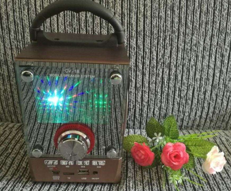 Bluetooth Multimedia Sub-woofer Speaker With USB / SD / AUX / FM Radio - LED Shining Glass Display