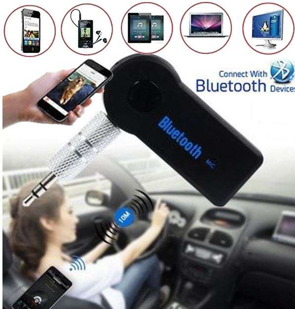 Bluetooth Hands Free Receiver -Stream Music to Any Device With an Auxiliary Input or Hand Free Calls