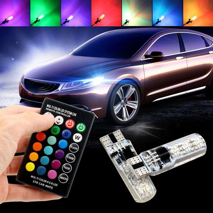 2 X T10 Super Bright LED Car Lights with 4 different modes and last up to 50k hours