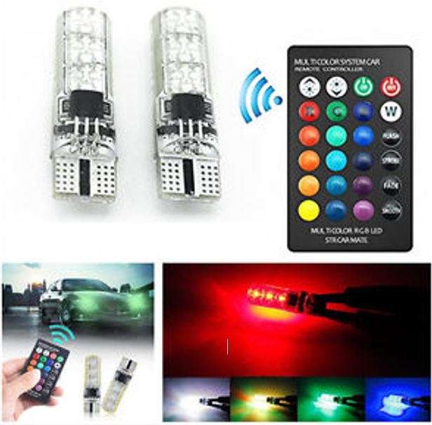 2 X T10 Super Bright LED Car Lights with 4 different modes and last up to 50k hours