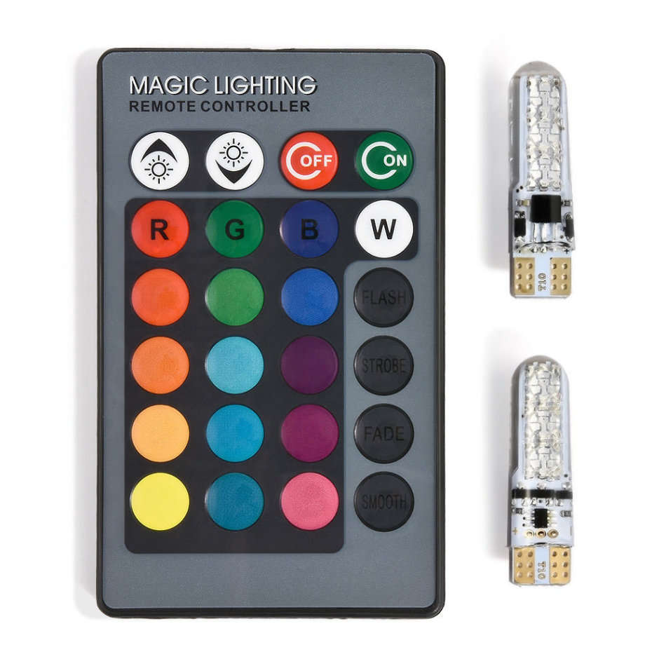 2 X T10 Super Bright LED Car Lights with 4 different modes and last up to 50k hours