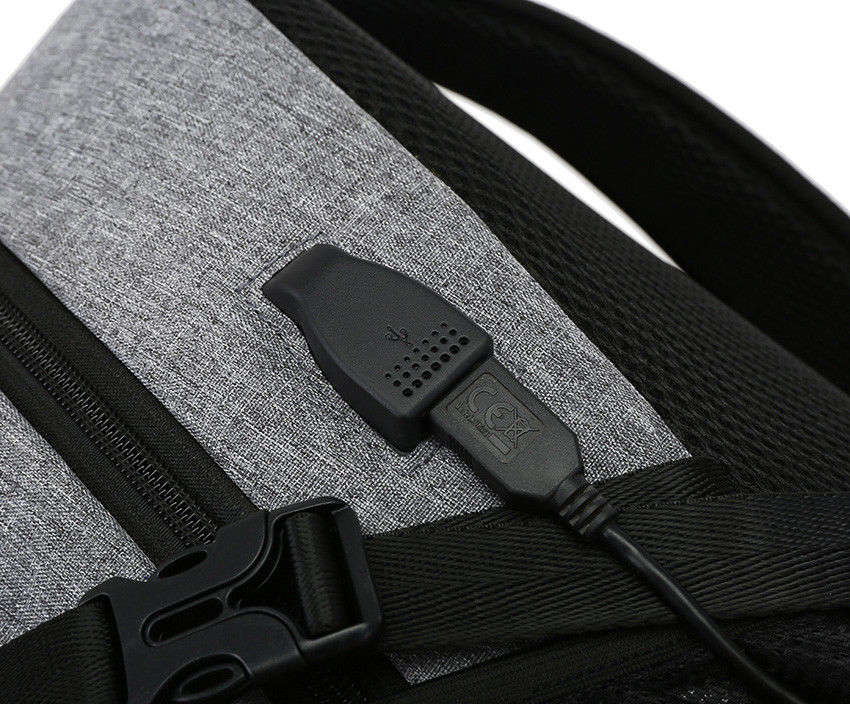 USB Interface Sports Backpack with ball net zipper compartment & Multiple Storage Compartments