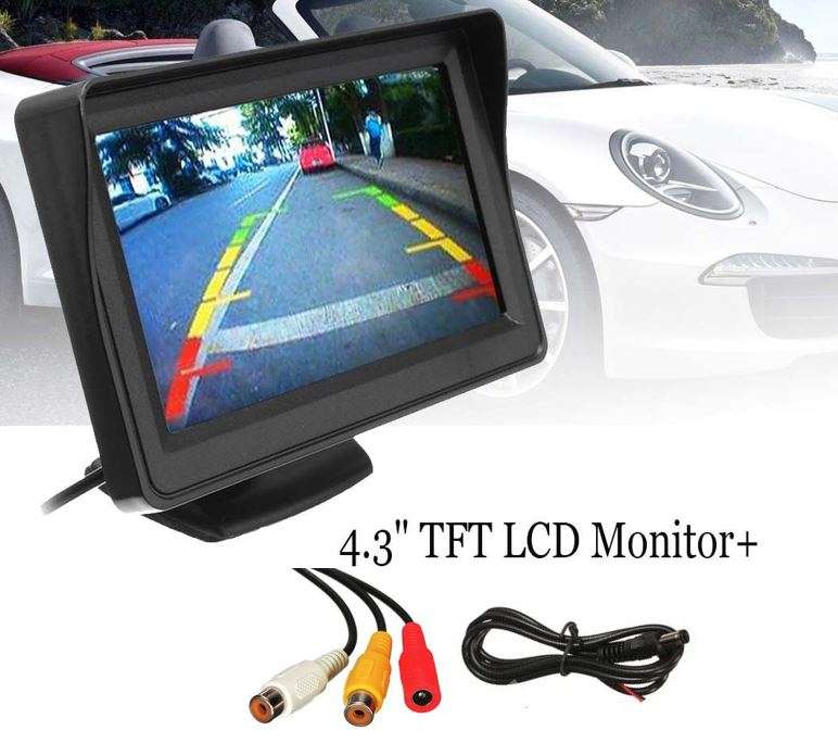 4.3" Car Rearview TFT-LCD Colour Monitor, High Definition with 2 Video inputs LOWEST COURIER FEES