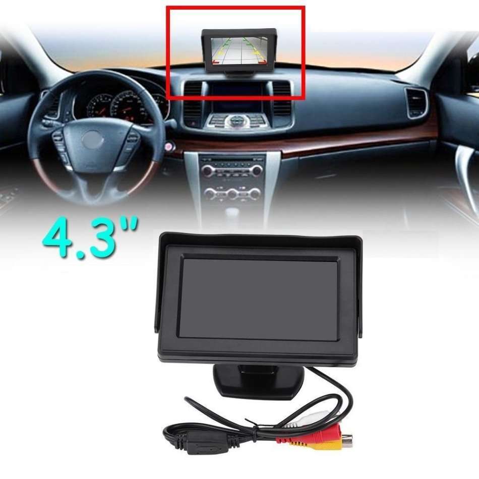 4.3" Car Rearview TFT-LCD Colour Monitor, High Definition with 2 Video inputs LOWEST COURIER FEES