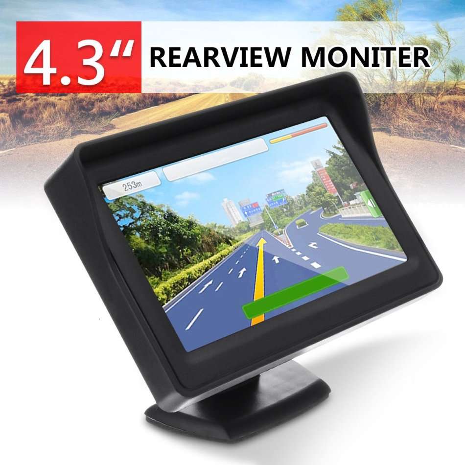 4.3" Car Rearview TFT-LCD Colour Monitor, High Definition with 2 Video inputs LOWEST COURIER FEES