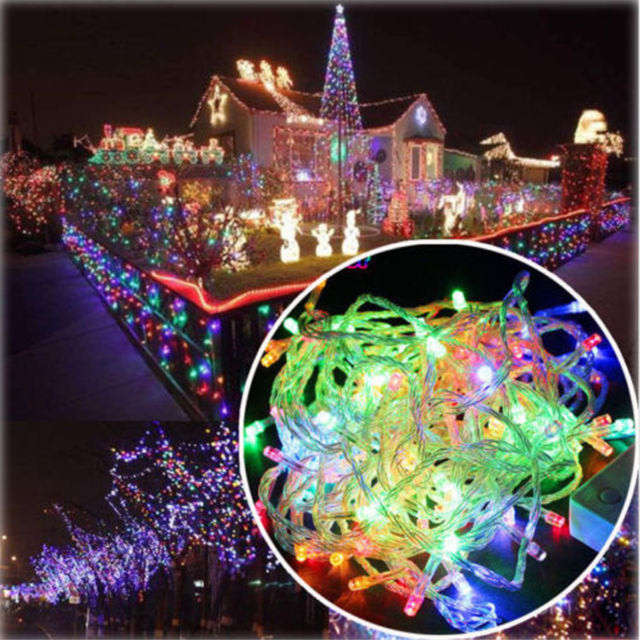 100 LED Multi-color Fairy String Lights - 10m, waterproof, 8 Different Flashing Modes