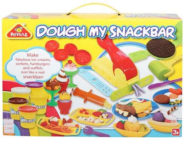 Dough Snackbar Play Set & Accessories for Development of Creativity, Imagination & Hands-on Skills