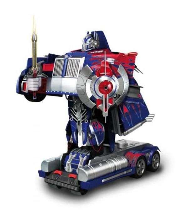 2.4Ghz R/C Optimus Prime Transformer Robot Truck, Xenon lights, 360° turn, one-key deformation