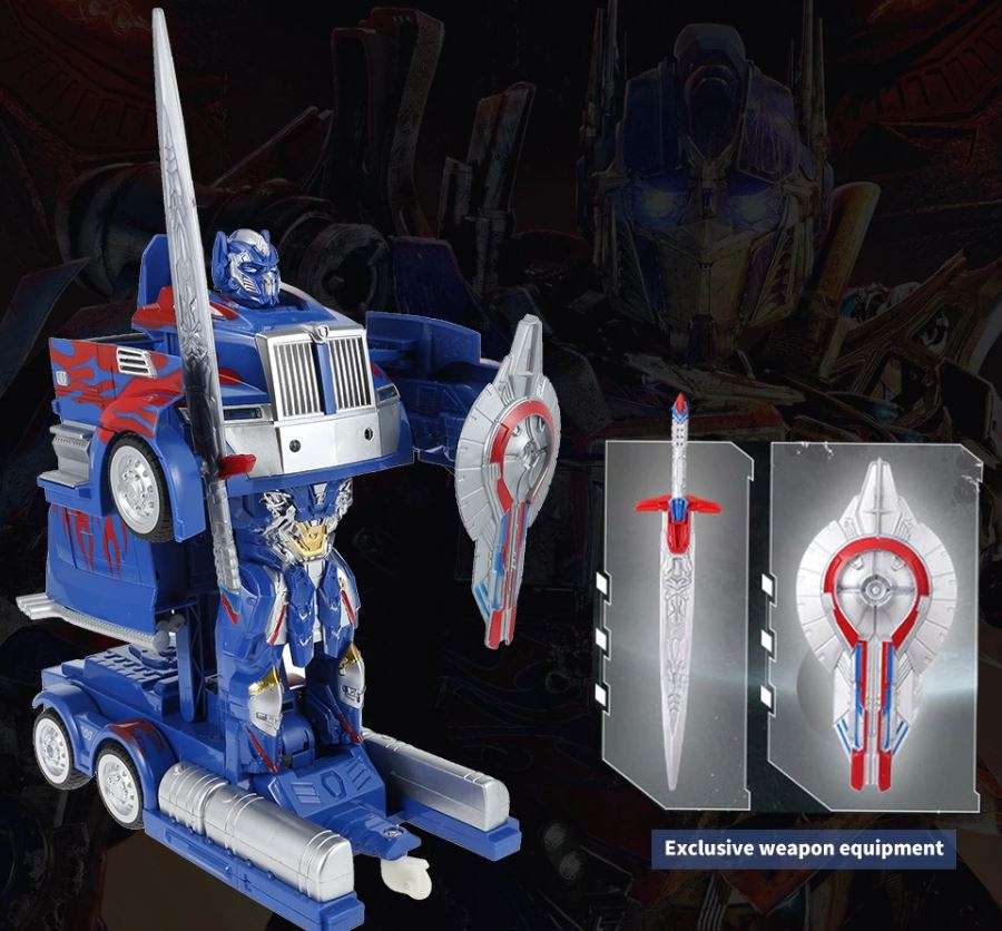 2.4Ghz R/C Optimus Prime Transformer Robot Truck, Xenon lights, 360° turn, one-key deformation