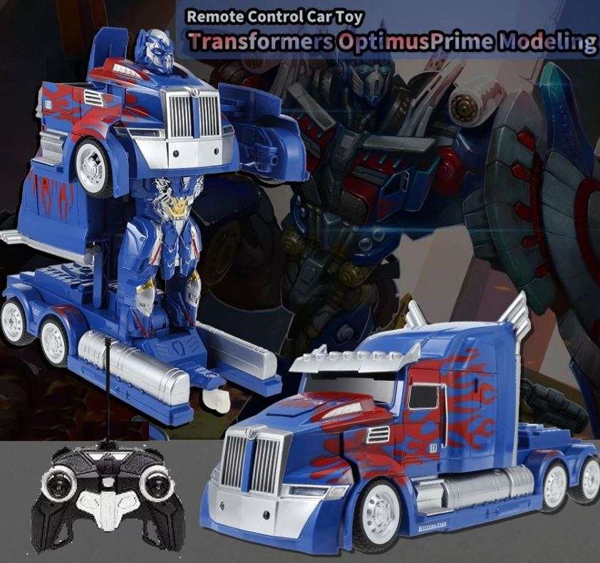 2.4Ghz R/C Optimus Prime Transformer Robot Truck, Xenon lights, 360° turn, one-key deformation