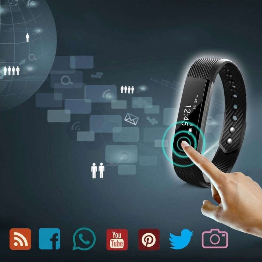 Professional Fitness Smart Watch - Monitor Heart Rate, Blood Pressure, Exercise Mode etc.
