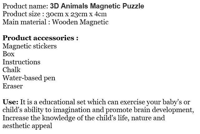 3D Farm Spell Magnetic Whiteboard & Chalkboard Set In a Wooden Box