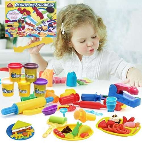 Dough Snackbar Play Set & Accessories for Development of Creativity, Imagination & Hands-on Skills