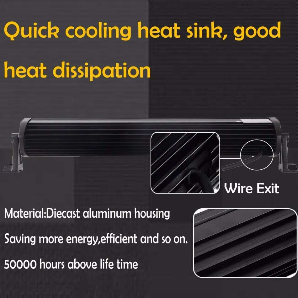 24" 120W Straight Waterproof LED Flood Spot Light Bar