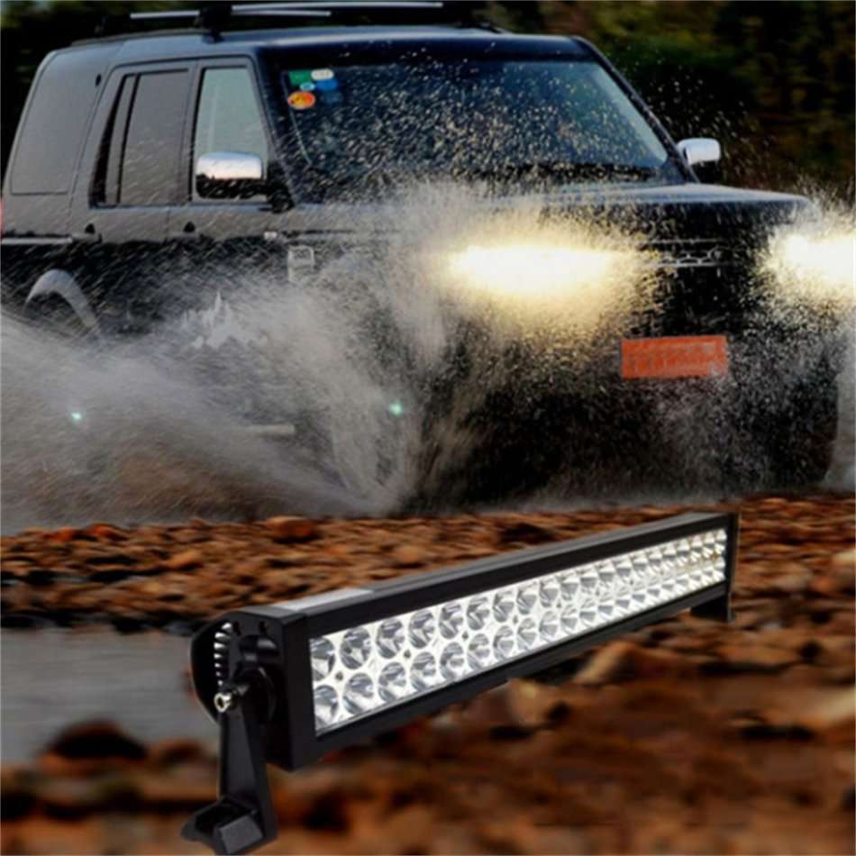 24" 120W Straight Waterproof LED Flood Spot Light Bar