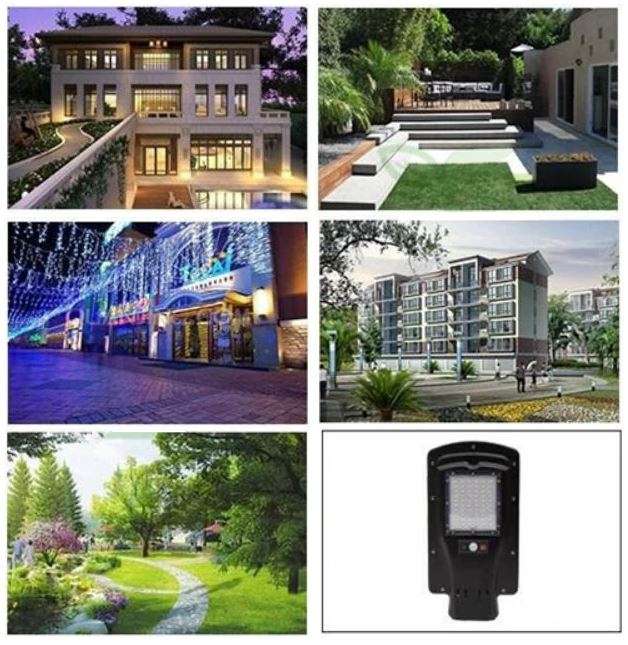 30W LED SOLAR Street Light with Remote, 60 LED, PIR, Motion Sensor, Waterproof with 3 Lighting Modes