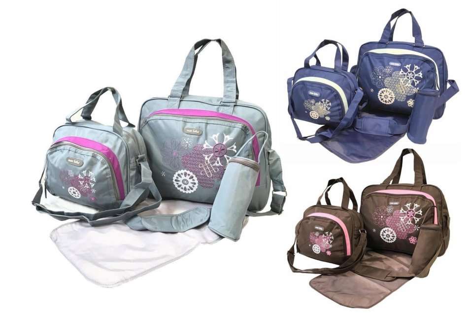 4 Piece Waterproof Baby Nappy Changing Bag Set