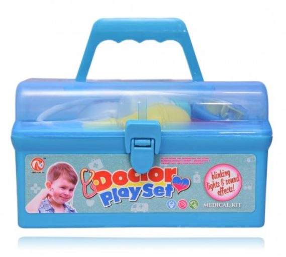 Children's Doctor's Medical Kit with lights & sounds, convenient and Compact in a Carry Case