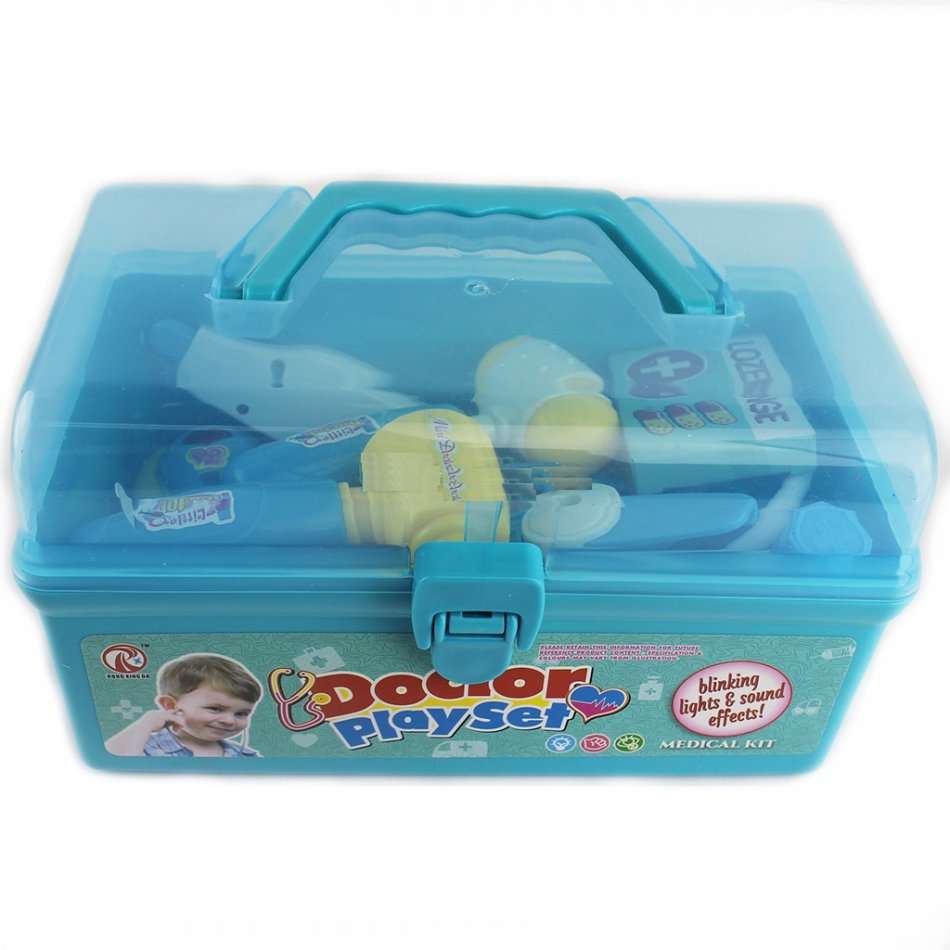 Children's Doctor's Medical Kit with lights & sounds, convenient and Compact in a Carry Case