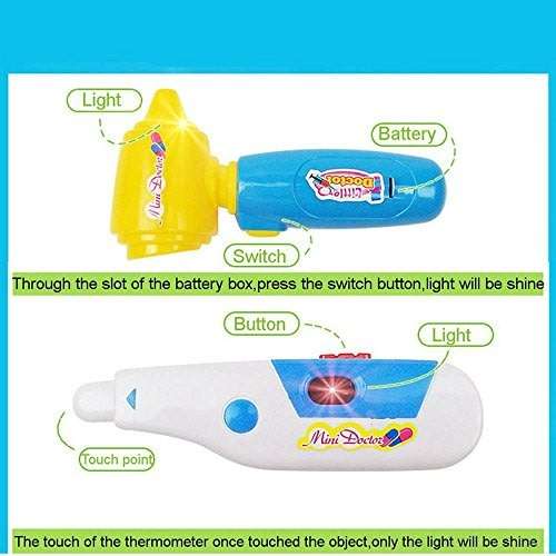 Children's Doctor's Medical Kit with lights & sounds, convenient and Compact in a Carry Case