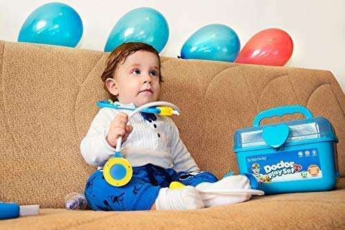 Children's Doctor's Medical Kit with lights & sounds, convenient and Compact in a Carry Case