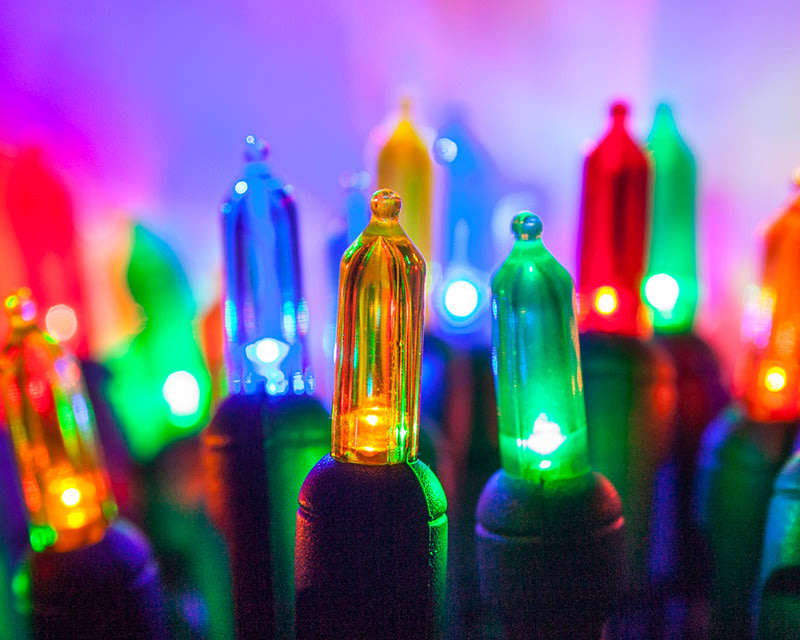 LED Multi-colour Christmas String Lights - 10m, waterproof, 8 Modes, Indoor and Outdoor Use