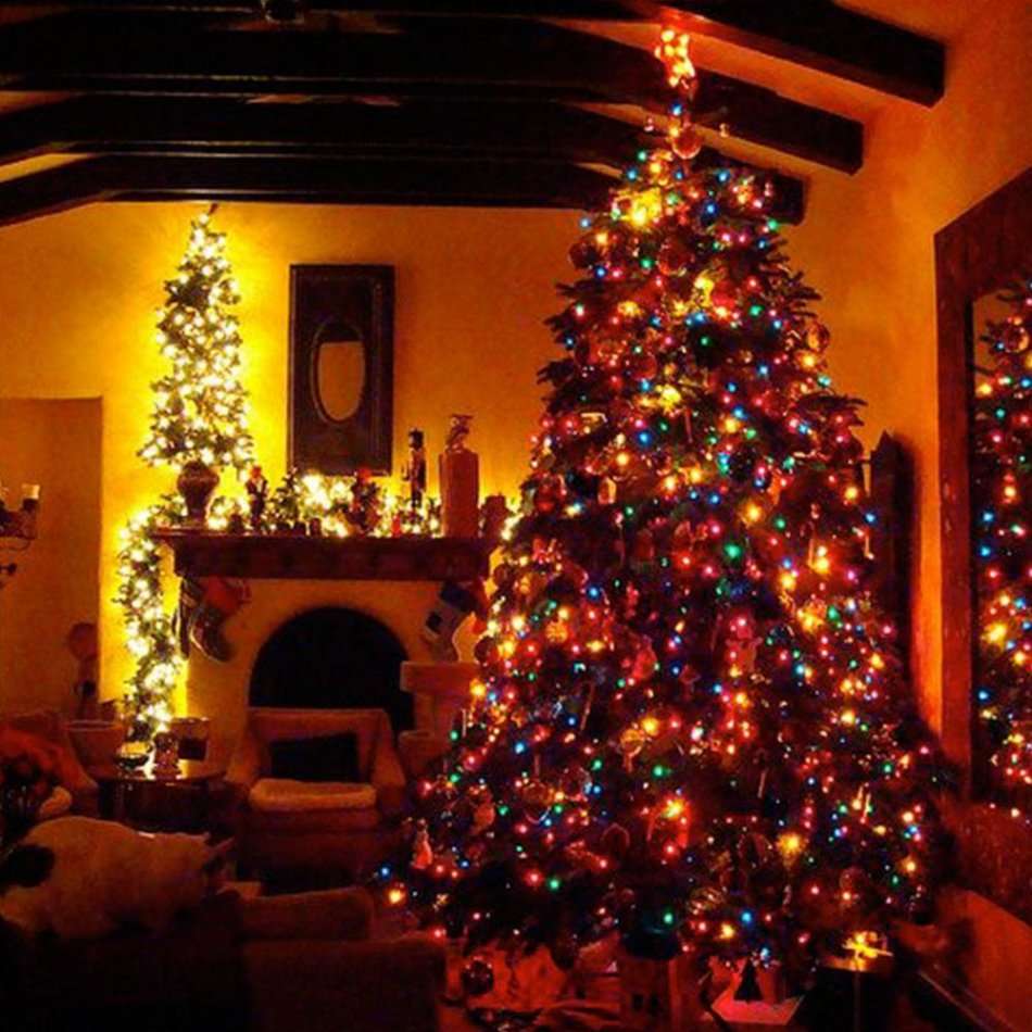 LED Multi-colour Christmas String Lights - 10m, waterproof, 8 Modes, Indoor and Outdoor Use