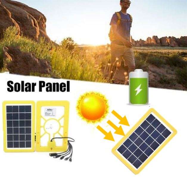6V Solar Panel with Multi Charging Points USB Charger for Charging of Electronic Devices