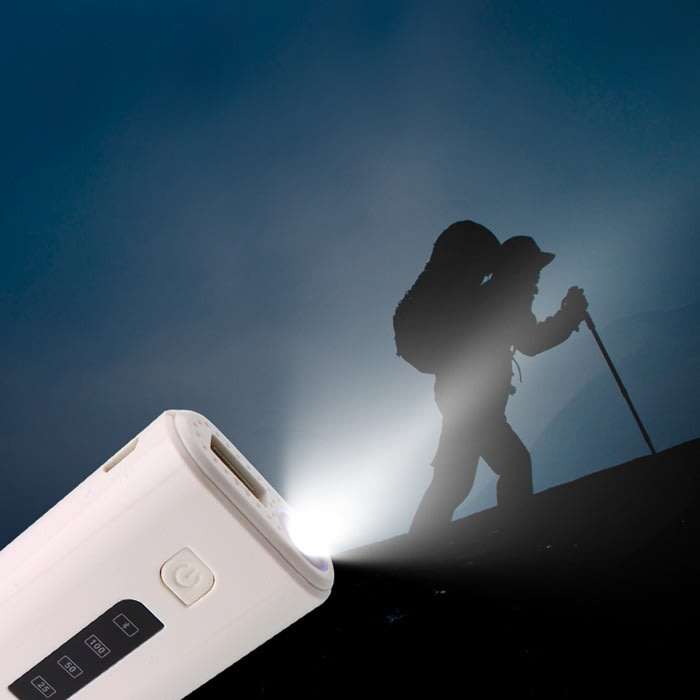 3in1 5200mAh Power Bank, Bluetooth Speaker & Flashlight, USB Interface for Charging of Devices