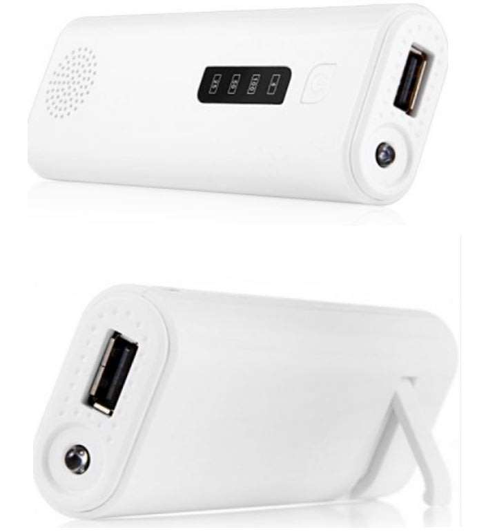 3in1 5200mAh Power Bank, Bluetooth Speaker & Flashlight, USB Interface for Charging of Devices
