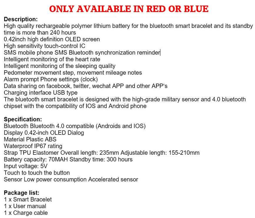 Bluetooth Health Smart Watch - Heart Rate Monitor, Pedometer, Blood Pressure, Track Mood & more...