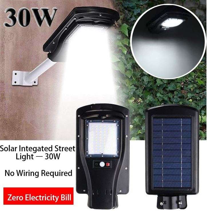 30W 60 LED SOLAR Street or Wall Light, PIR, Motion Sensor, Waterproof, 3 modes LOWEST COURIER FEE