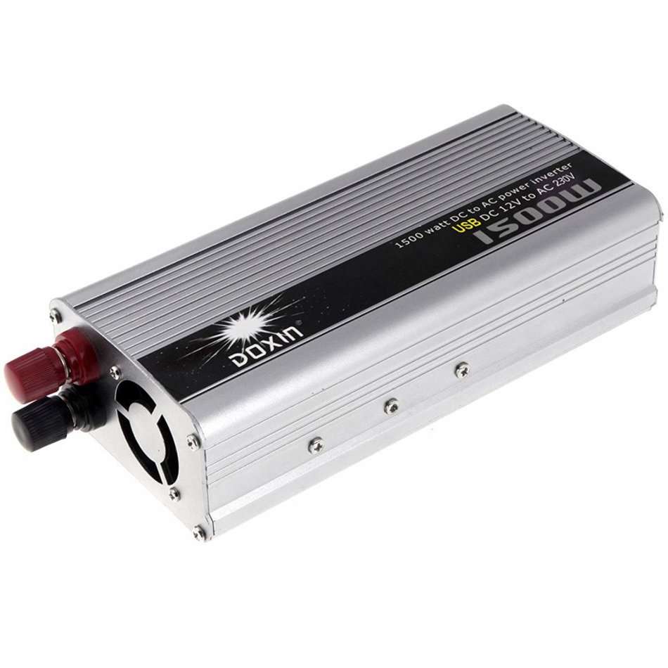 1500W Power Inverter - Convert DC 12V to AC 220V (1500W Continuous Power & 3000W Surge Power)