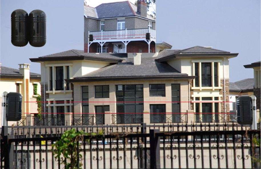 2 Piece Waterproof Infrared Photoelectric Dual-Beam Detector Alarm System