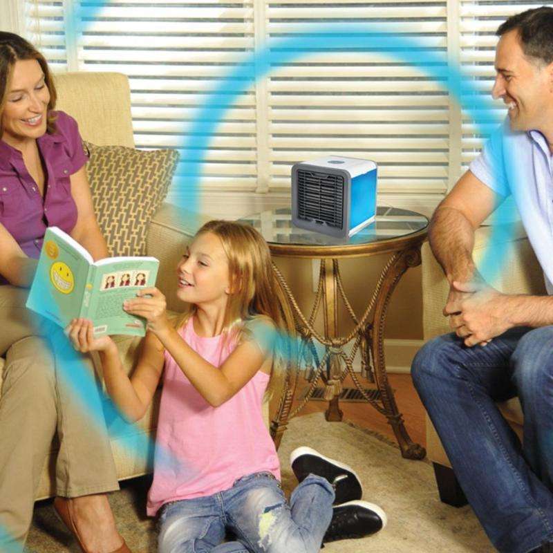 4-in-1 Portable Air Conditioner, Humidifier, Purifier & Table Lamp with 7 Calming Colours