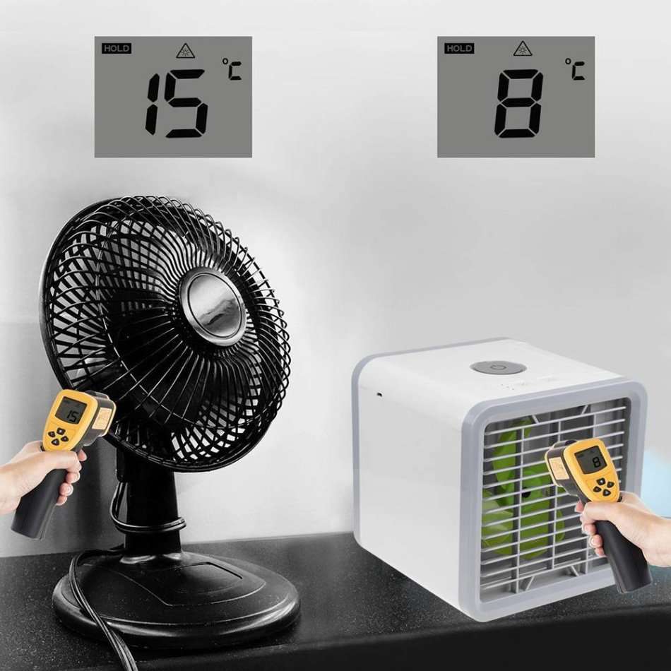 4-in-1 Portable Air Conditioner, Humidifier, Purifier & Table Lamp with 7 Calming Colours