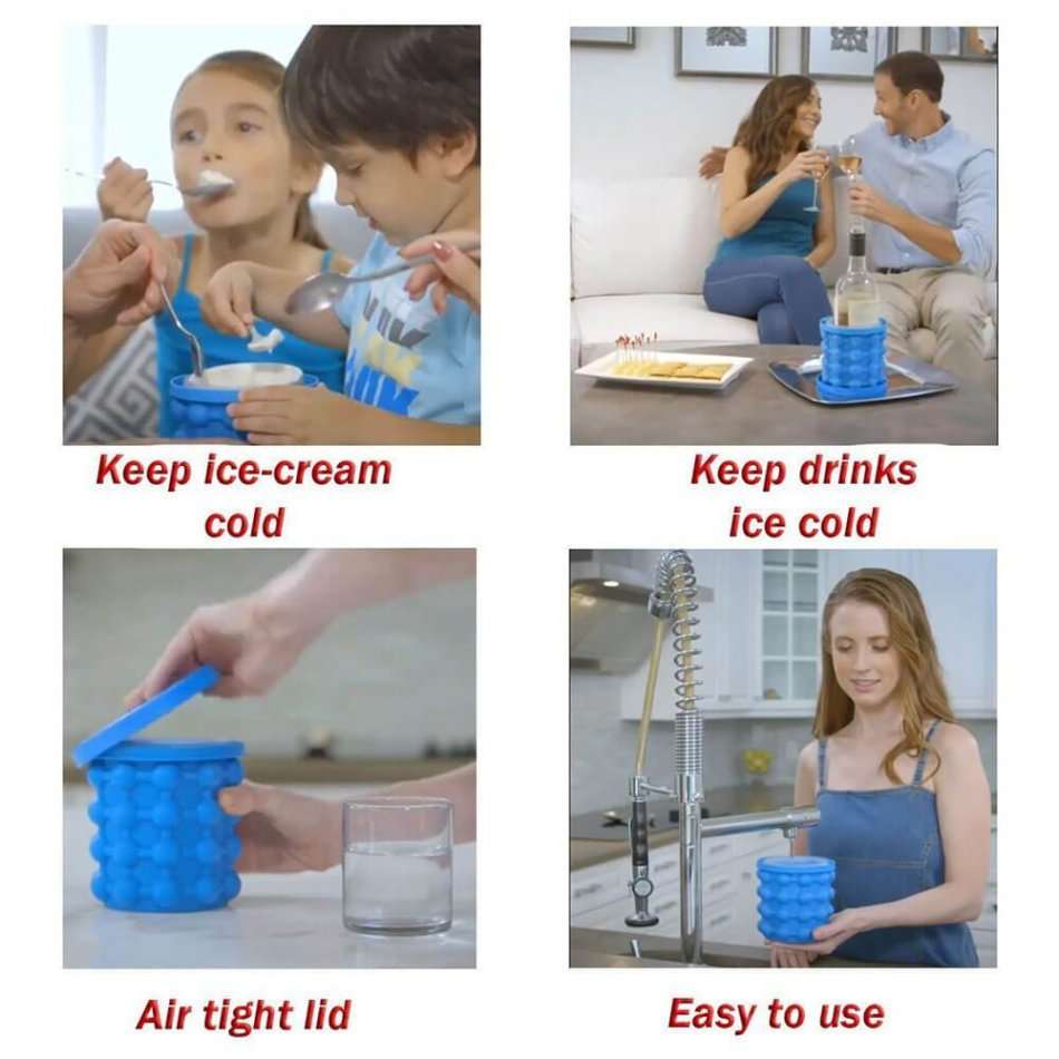 The Revolutionary Space Saving Magic Ice Cube Maker Genie