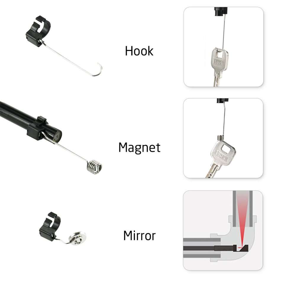 Waterproof USB Camera & Video Endoscope with Magnet, Hook and Side Mirror LOWEST COURIER FEES