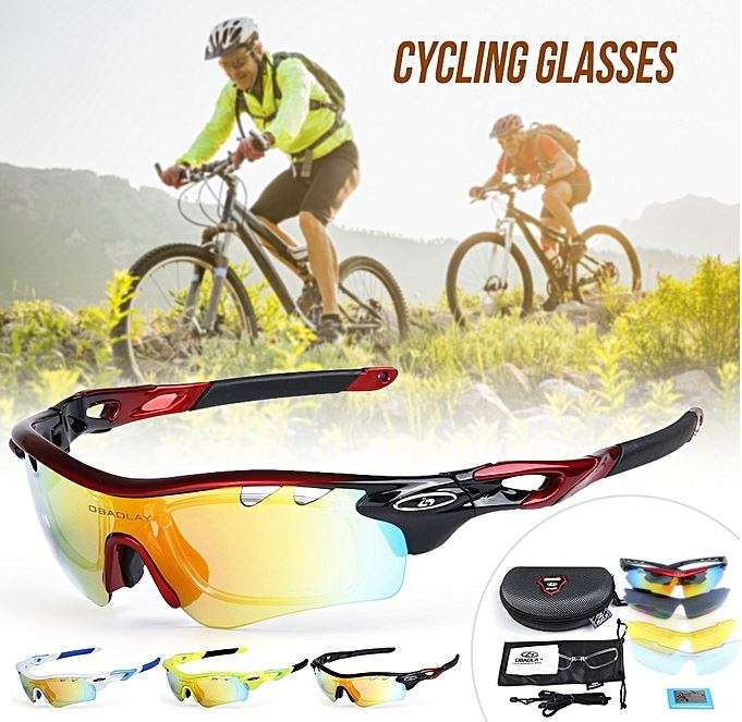 10 Piece Polarized UV400 Cycling Sunglasses with 5 changeable Lenses