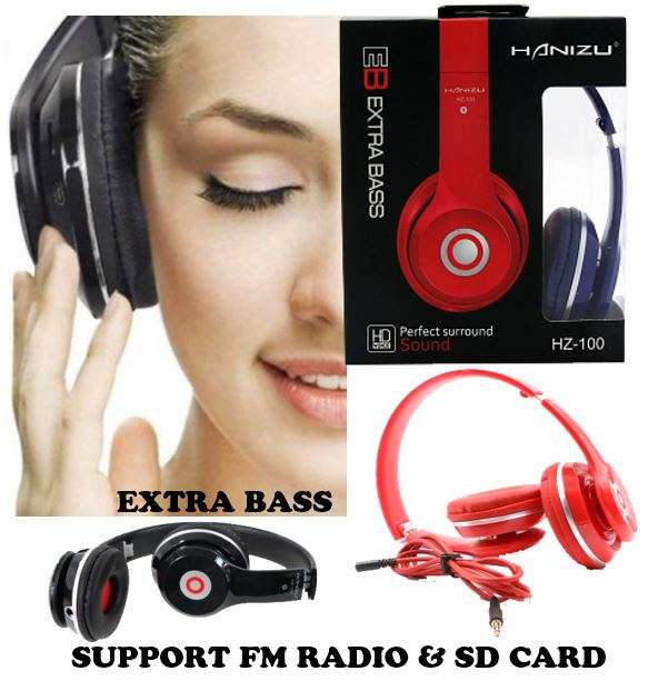 Extra Bass Rechargeable Headphones in different colours