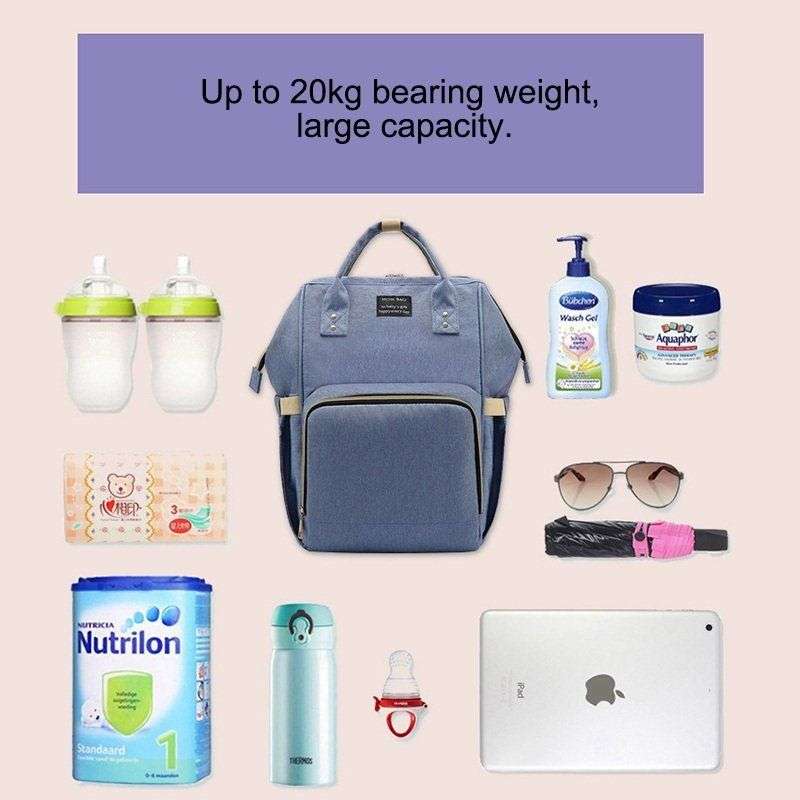 Large Capacity Baby Backpack Bag with insulated bottle pockets