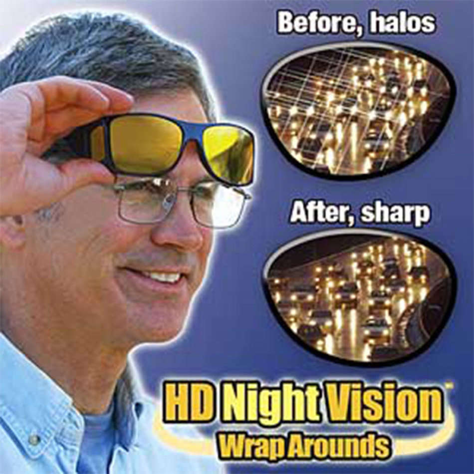 HD Vision Sunglasses - Fits Over Your Prescription Glasses (2 piece Pack - 1 day & 1 night)