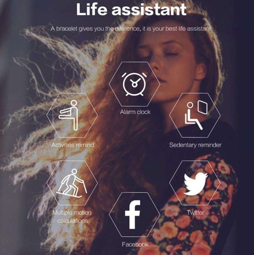 Bluetooth Health Smart Watch - Monitor Heart Rate, Blood Pressure, Blood Oxygen, Colour Screen etc.