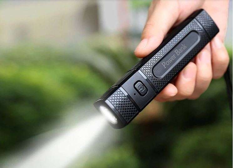 3in1 5600mAh Fast Charge Power bank with 4 modes flashlight and compass